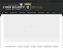 Tablet Screenshot of cybersecurityhalloffame.com